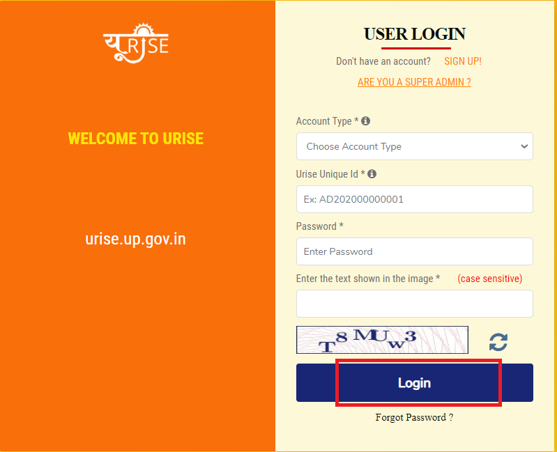 urise portal online registration