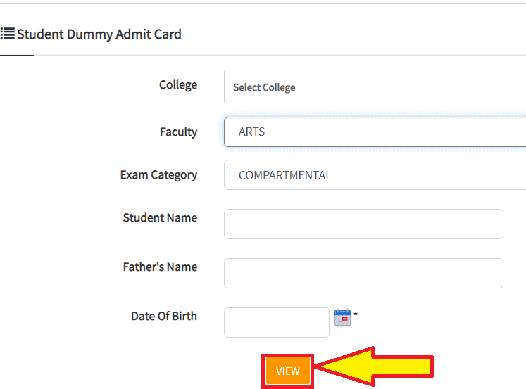 student-dummy-admit-card