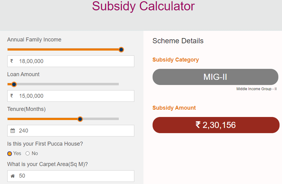 Subsidy-Calculator