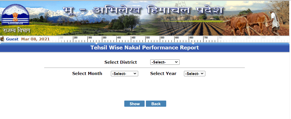 Tehsil Wise Nakal Performance