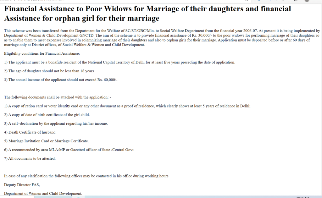 Delhi-Poor-Widow’s-Daughter-&-Orphan-Girls-Marriage-Scheme