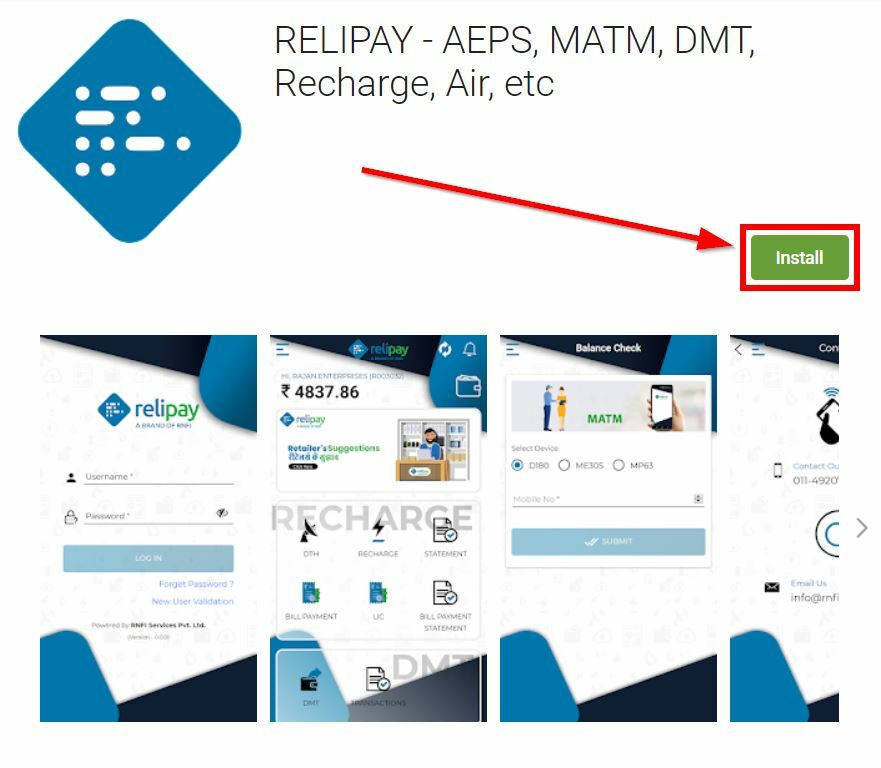Relipay Aeps mobile Application