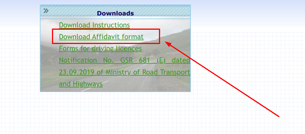 Download Affidavit format driving license