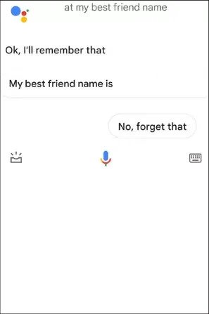 Google Assistant what is my friend name