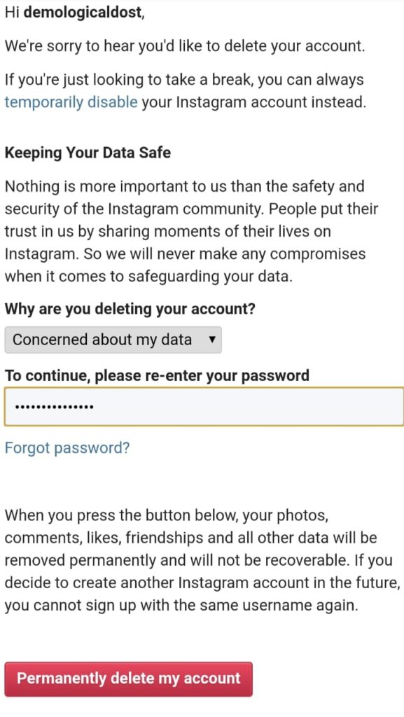 Instagram-Account-Delete