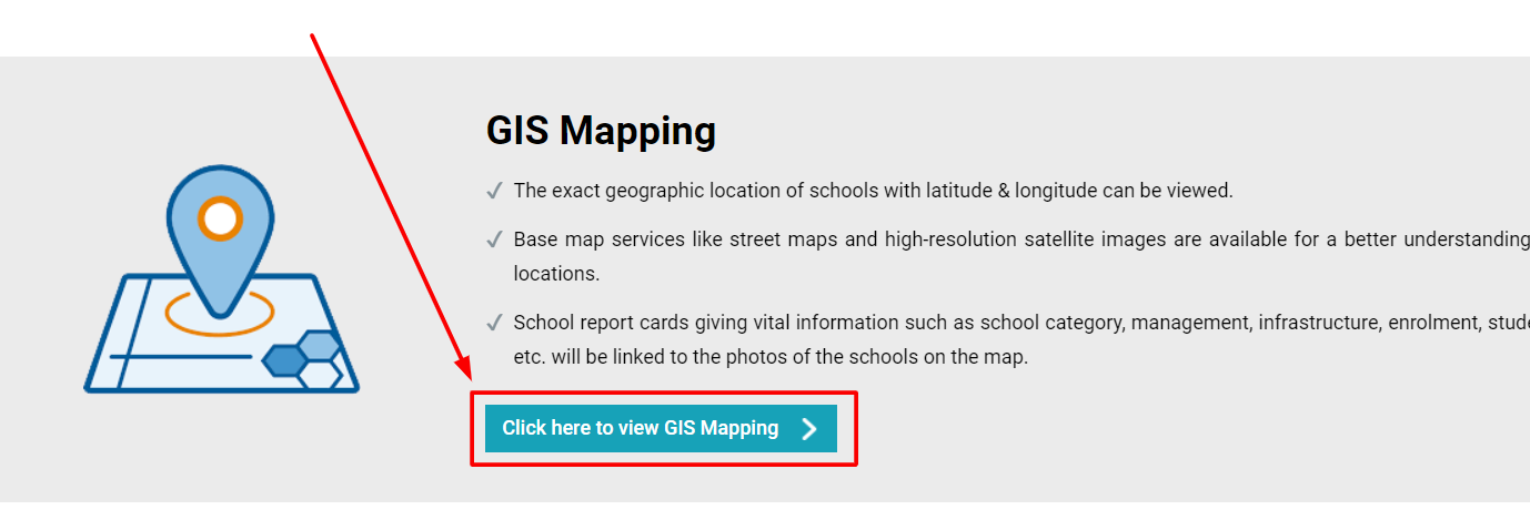 UDISE plus portal GIS Mapping details check online