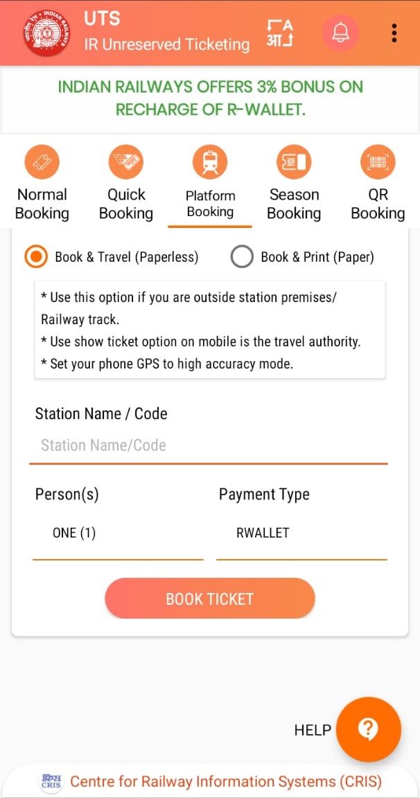 UTS App Platform ticket book process