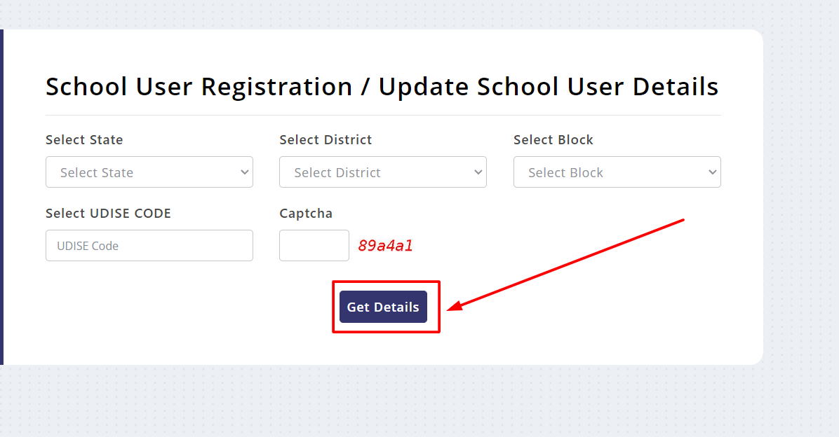 school user registration UDISE portal get details