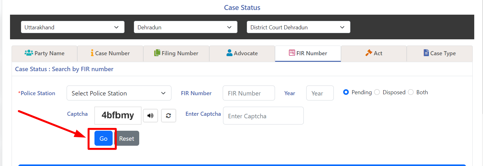 dehradun district court case status check online