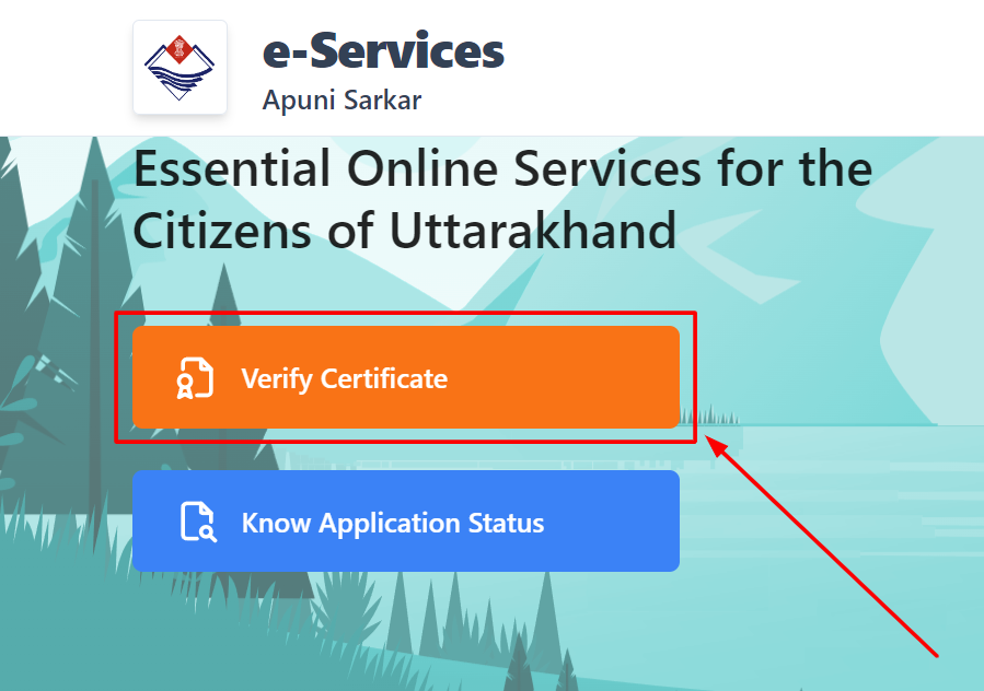 e service apni sarkar portal verify certificate