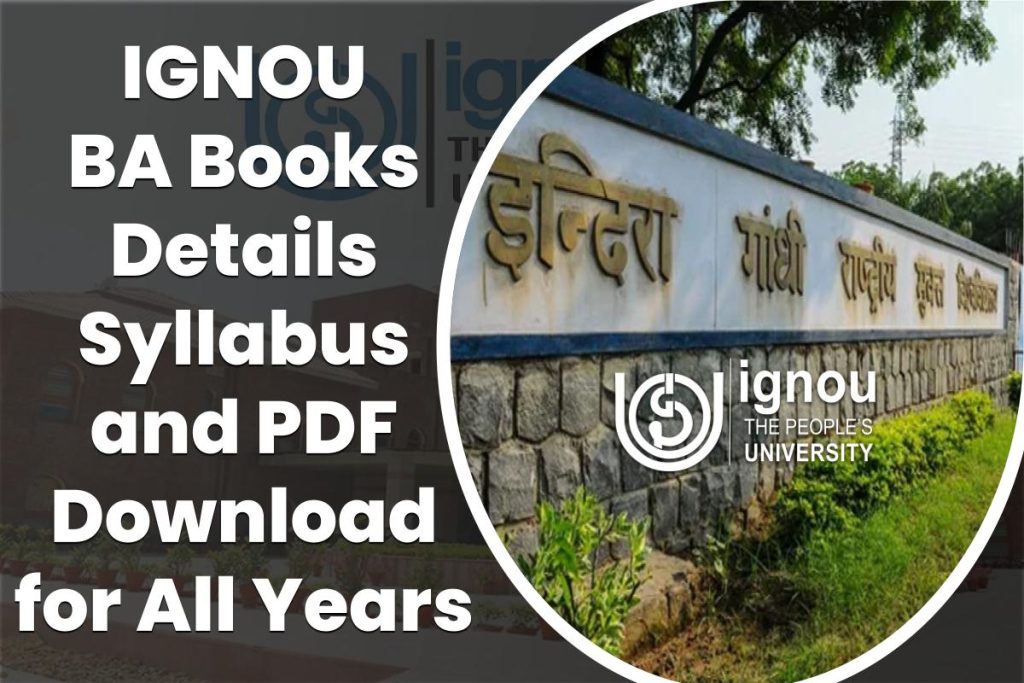 IGNOU BA Books Details Syllabus and PDF Download for All Years
