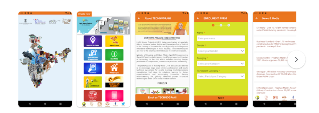 PMAY-U mobile app on google play store