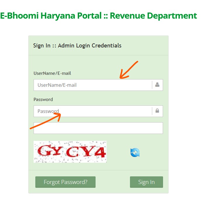E-Bhoomi Haryana Portal