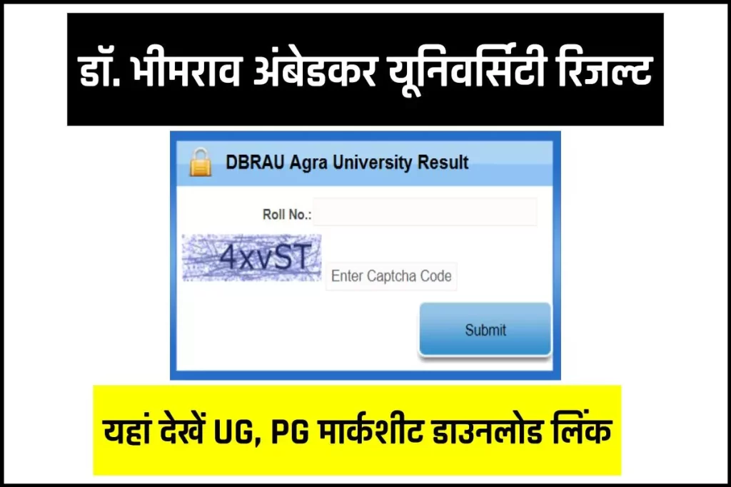DBRAU Result: डॉ. भीमराव अंबेडकर यूनिवर्सिटी रिजल्ट dbrau.ac.in पर जारी, यहां देखें UG, PG मार्कशीट डाउनलोड लिंक